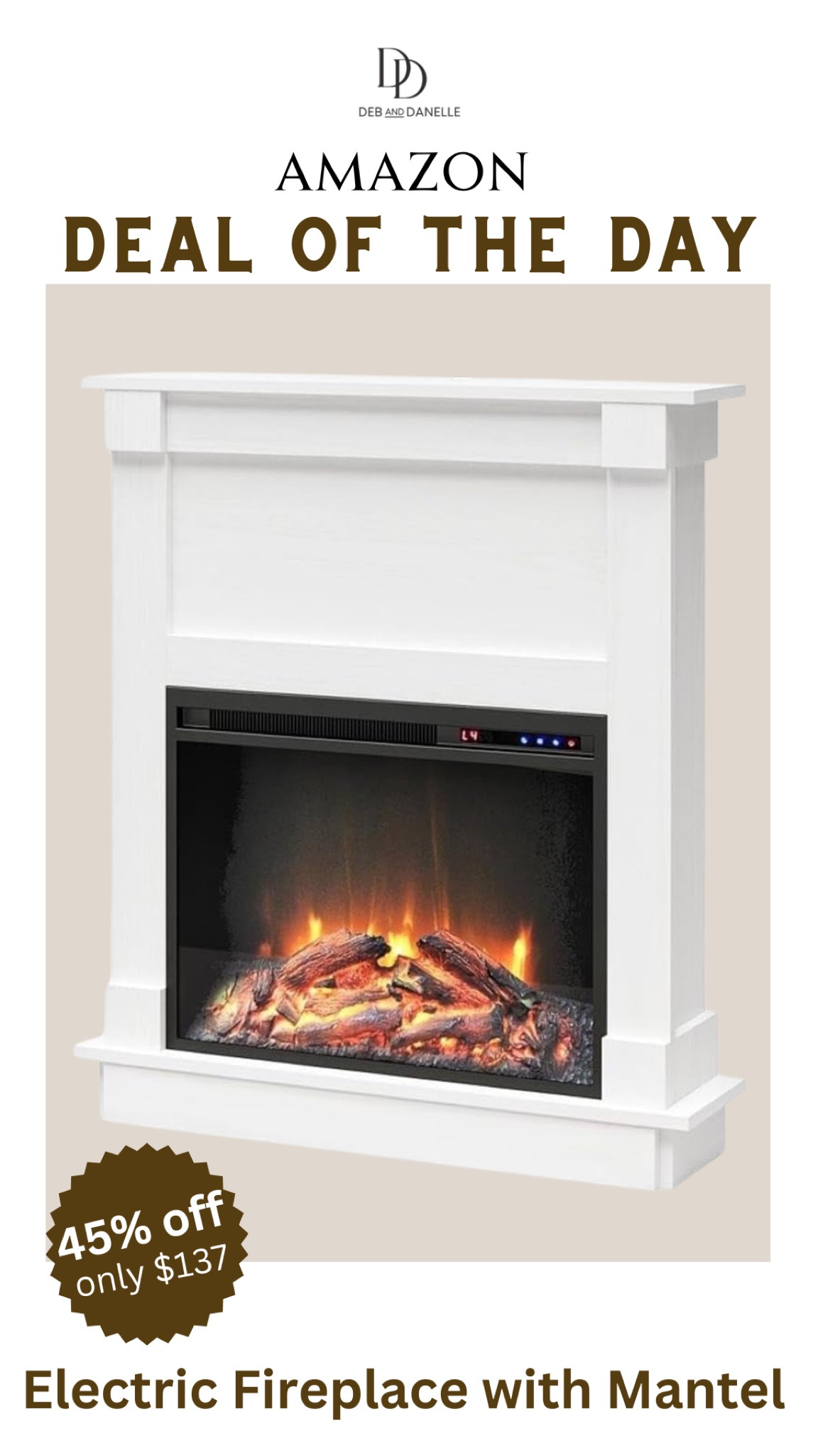 This electric fireplace built into a mantel is currently 45% off on Amazon. It comes in a white and wood color option. I really wanted to grab this deal, but I already have 4 fireplace mantels. This would look beautiful in a bedroom and imagine decorating the small mantel for the holidays. 

#LTKHome #LTKSaleAlert