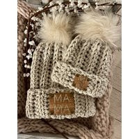 Mama & Mini Crochet Hats, Beanies, Winter Hat, Baby Beanie, & Me Matching Set, Mamas Mini, Shower Gift, Gift Ideas | Etsy (US)