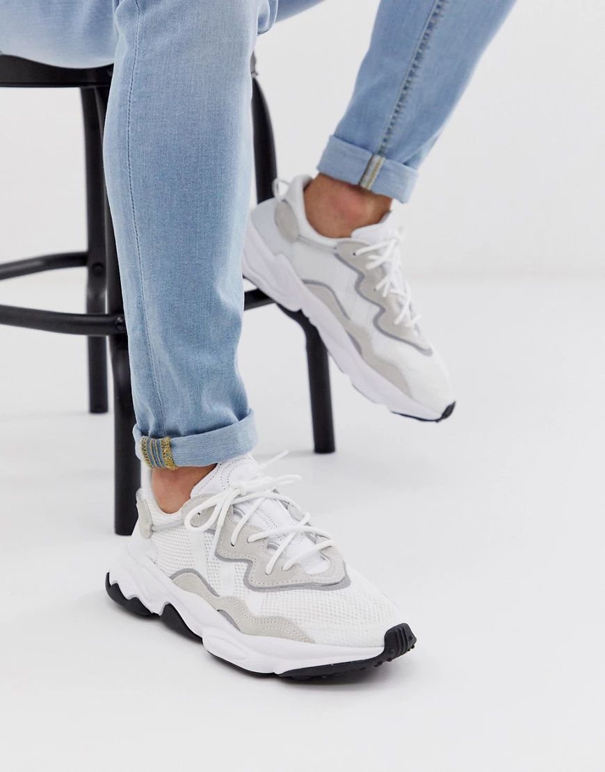 adidas Originals ozweego trainers in triple white | ASOS (Global)