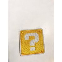 Super Mario Brothers Question Mark Block Patch Embroidered Applique | Etsy (US)