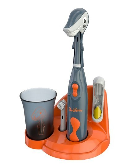 Orange & Gray Shadow the Shark Electric Toothbrush Set | Zulily