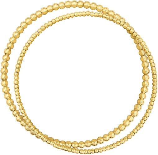 gorjana - Poppy Gold Bracelet Set - 18k Gold-Plated Brass - Luxurious and Durable Finish - Stacka... | Amazon (US)
