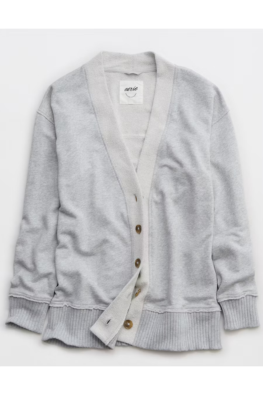 Aerie Fleece Cardigan Women's Medium Heather Gray XXS | American Eagle Outfitters (US & CA)