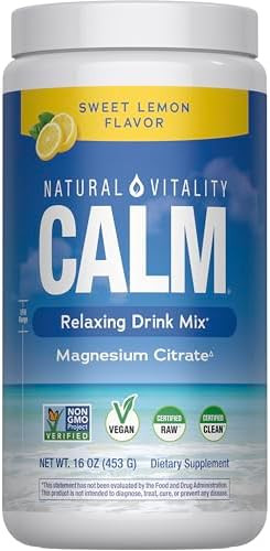 Natural Vitality Calm, Magnesium Supplement, Anti-Stress Drink Mix Powder, Gluten Free, Vegan, & ... | Amazon (US)
