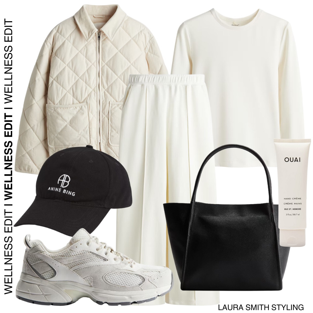 January Wellness & Fitness Edit | qualified jacket, gym top, wide leg tracksuit bottoms, cap, chunky trainers, black handbag, hand cream. Pilates, yoga, running, weights, gym outfits  

#LTKfitness #LTKstyletip #LTKuk