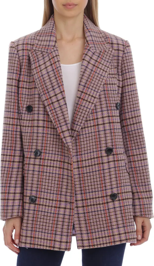 Avec Les Filles Oversize Double Breasted Plaid Blazer | Nordstrom | Nordstrom