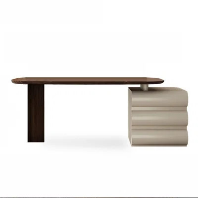 Modern Light Luxury Solid Wood Desk with Three Drawers | Wayfair North America