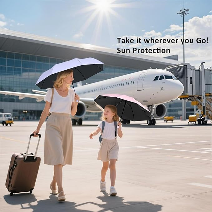 BAODINI Travel Essentials Mini Umbrella for Purse With Case Small Compact UV Sun Protection Light... | Amazon (US)
