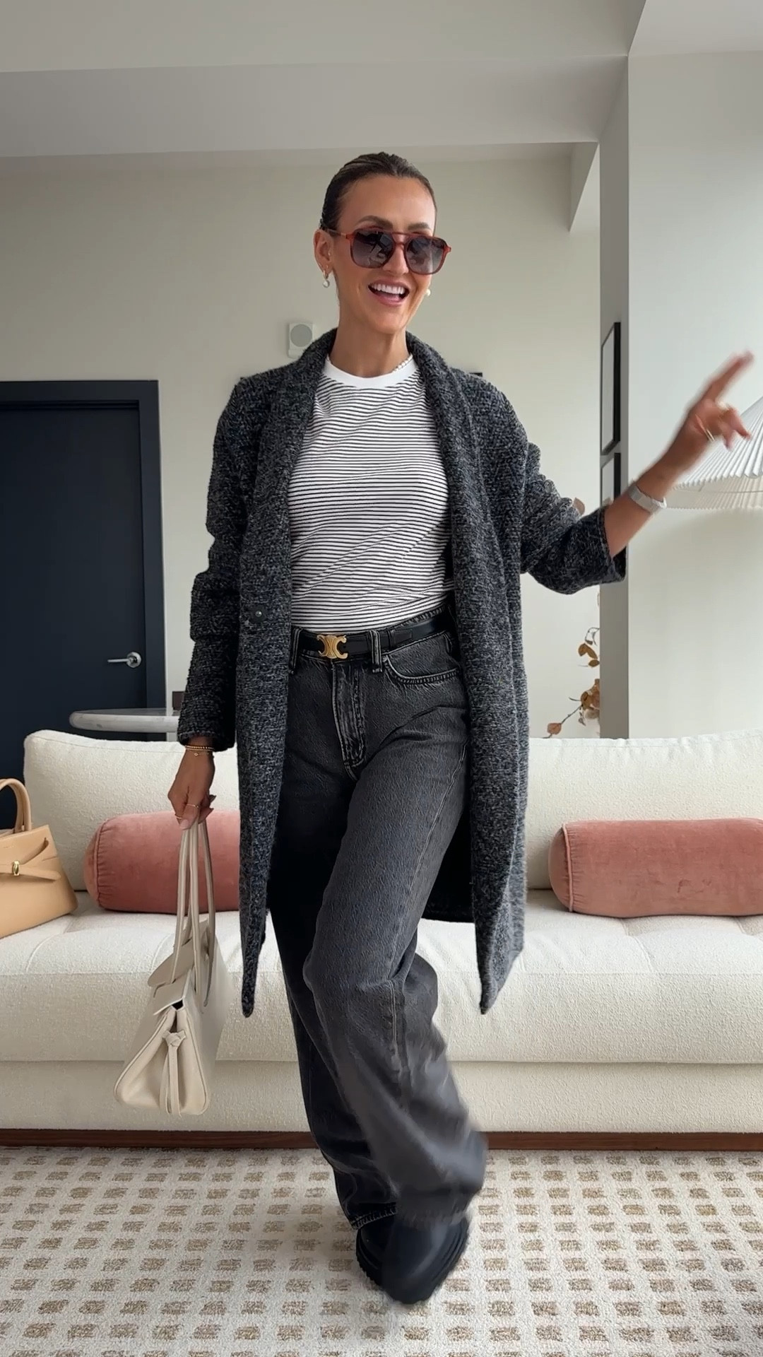 Day 4 of 5 Nordstrom Sale outfits 🖤💫 

Comment SHOP and I’ll send you a DM with all of the links to shop ✨ you can always check my stories for direct links, highlights or shop via link in my bio! 

Stripped tee, boucle cardi coat, rag and bone baggy jeans, Staud cream shoulder bag, lug boots, Nordstrom sale outfit, fall outfit 

#LTKStyleTip #LTKSeasonal #LTKSaleAlert
