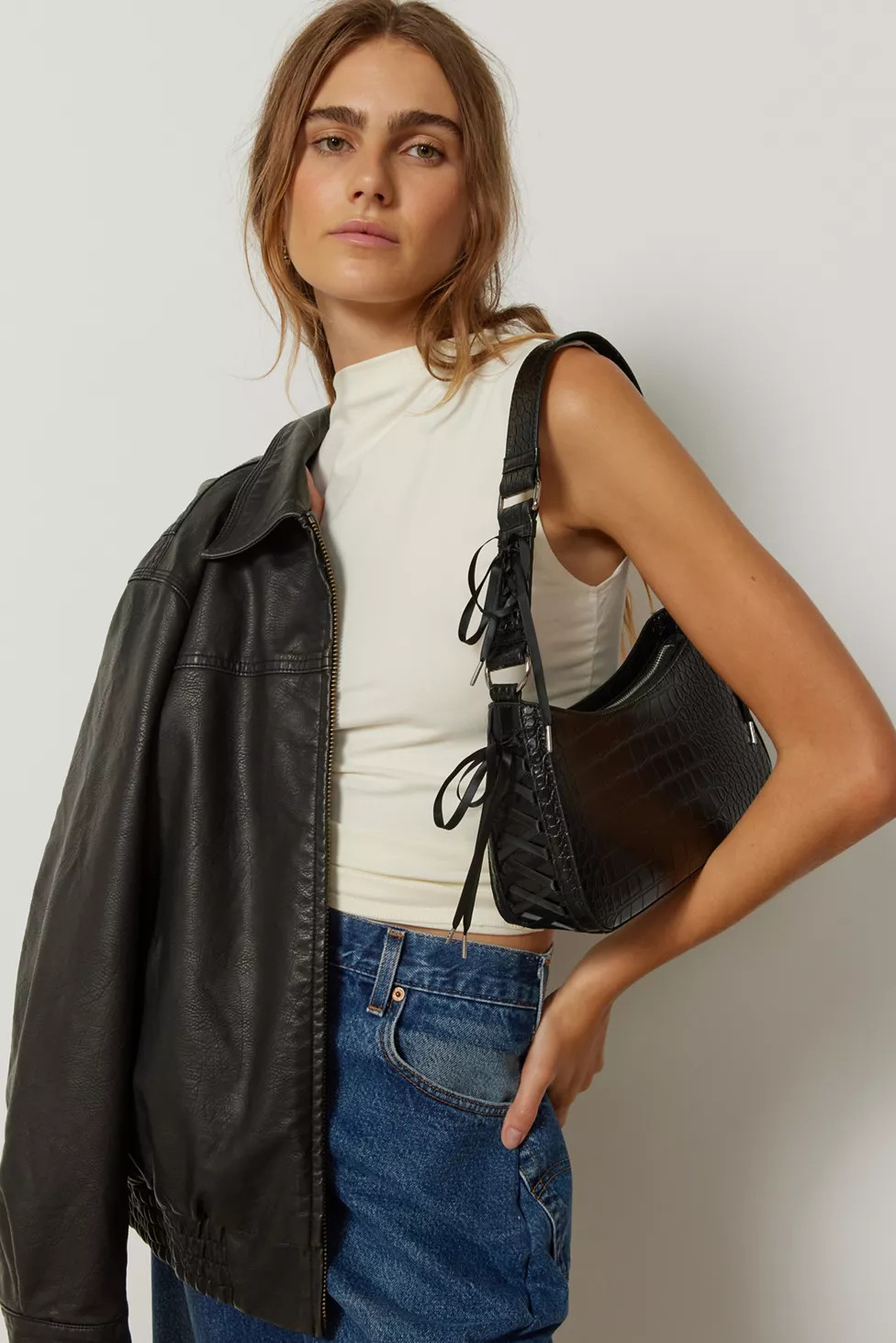 Kimchi Blue Kez Laced Baguette Bag | Urban Outfitters (US and RoW)