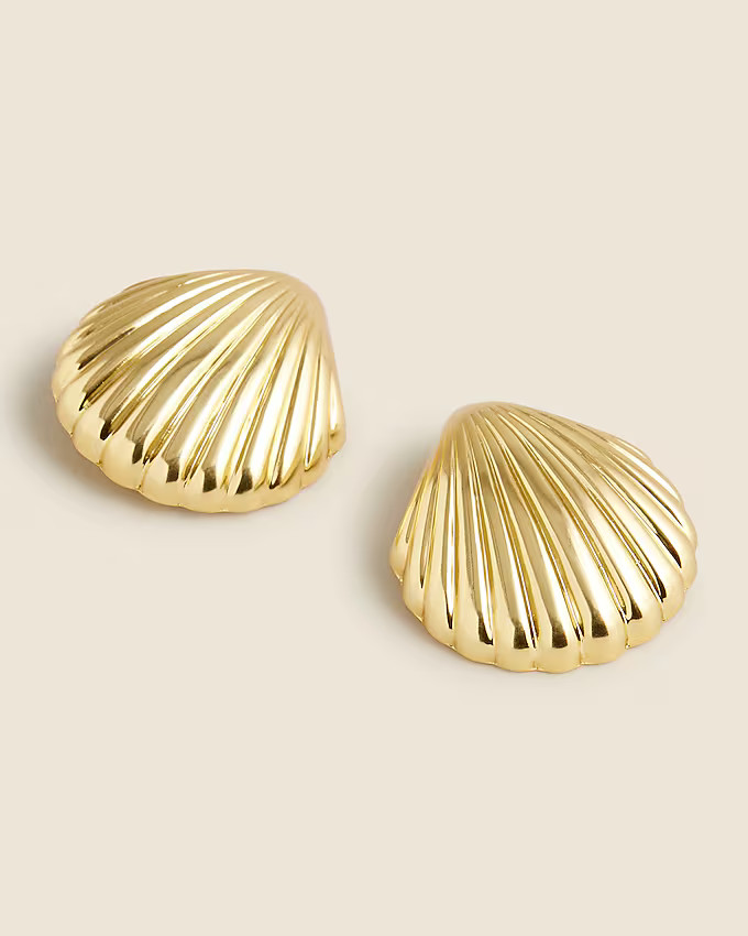 Metallic shell earrings | J. Crew US