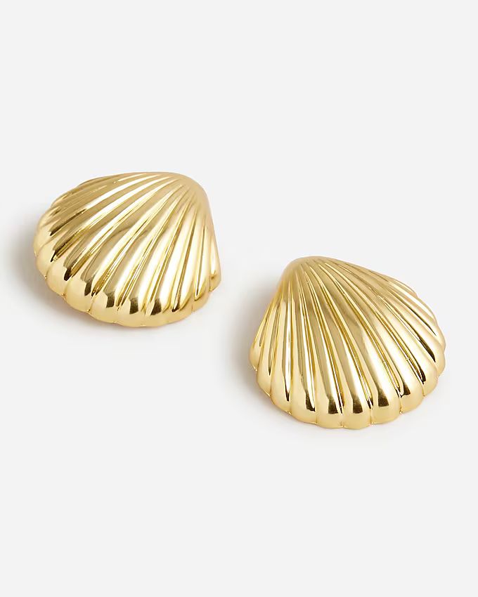 Metallic shell earrings | J.Crew US
