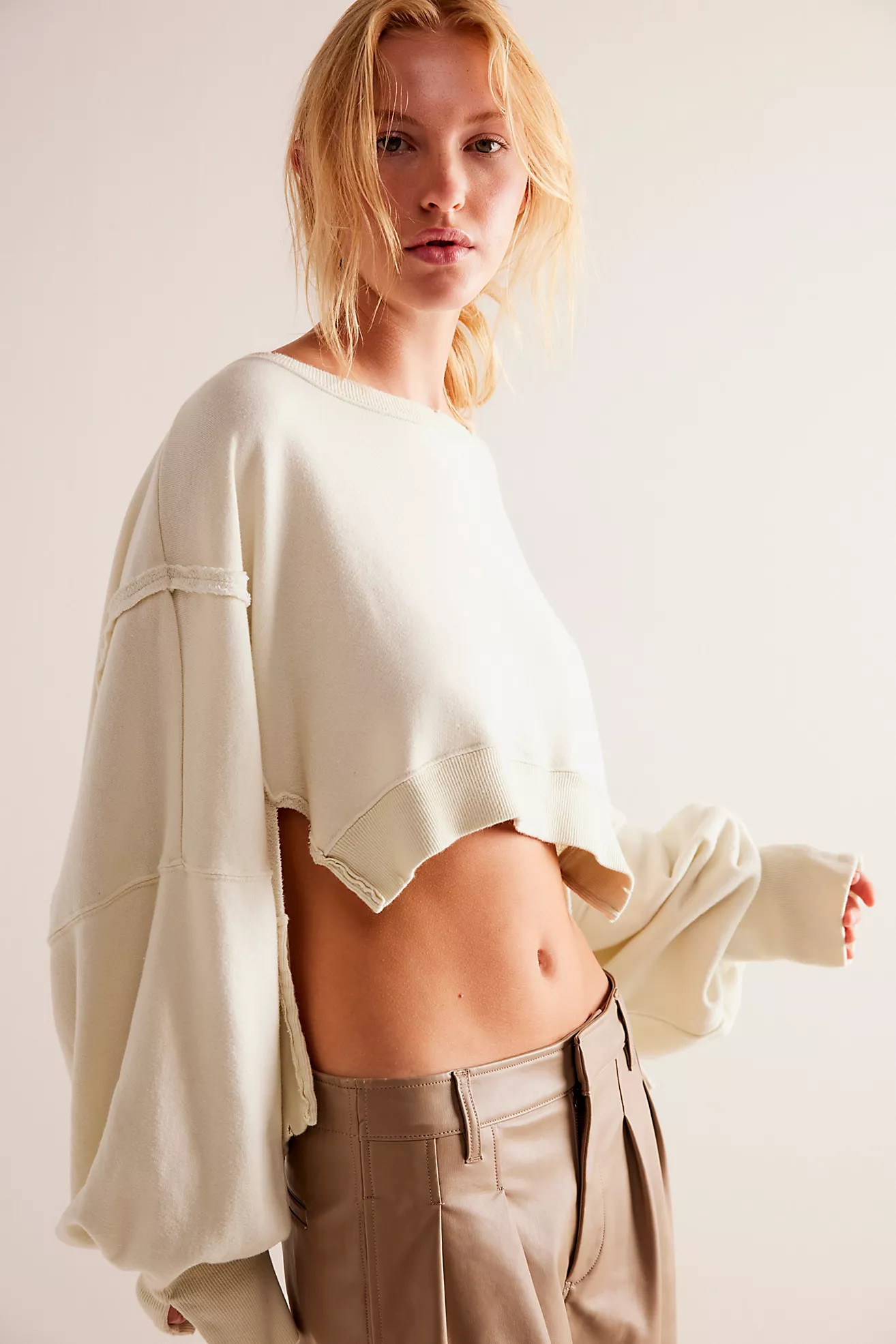 We The Free Camden Cropped Sweatshirt | Free People (Global - UK&FR Excluded)