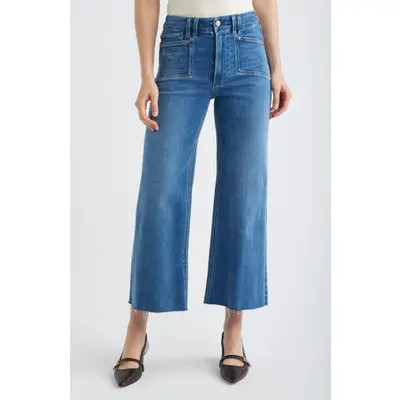 PAIGE Anessa Pocket Wide Leg Jeans in Nerium at Nordstrom, Size 31 | Nordstrom