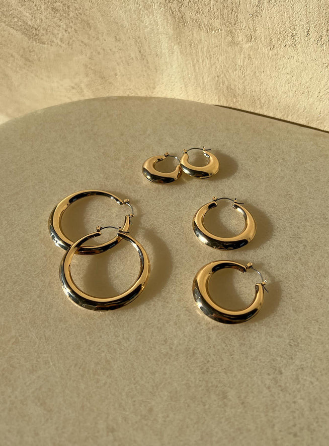 True Paradise Earring Set Gold | Princess Polly US