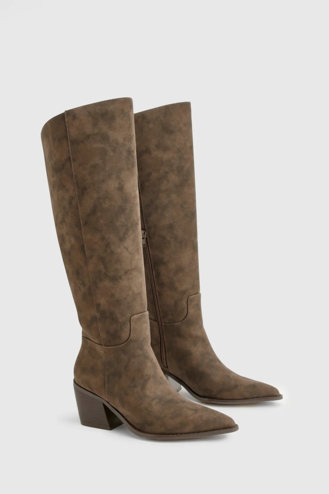 Burnished Western Cowboy Boots | Boohoo.com (UK & IE)