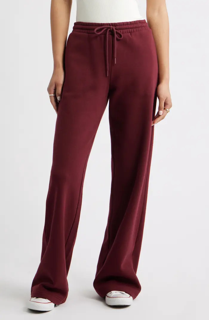 Wide Leg Fleece Pants | Nordstrom
