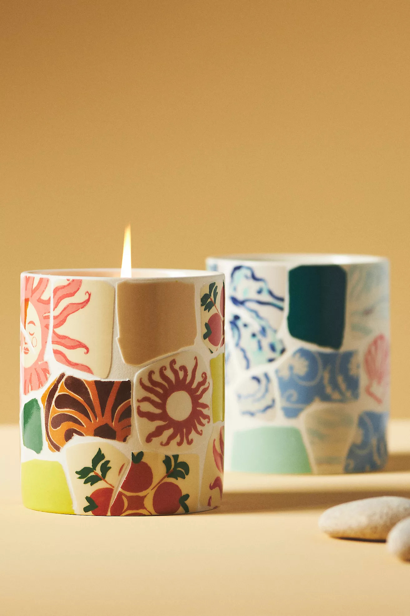 Mira Woody Seaside Pine Ceramic Candle | Anthropologie (US)