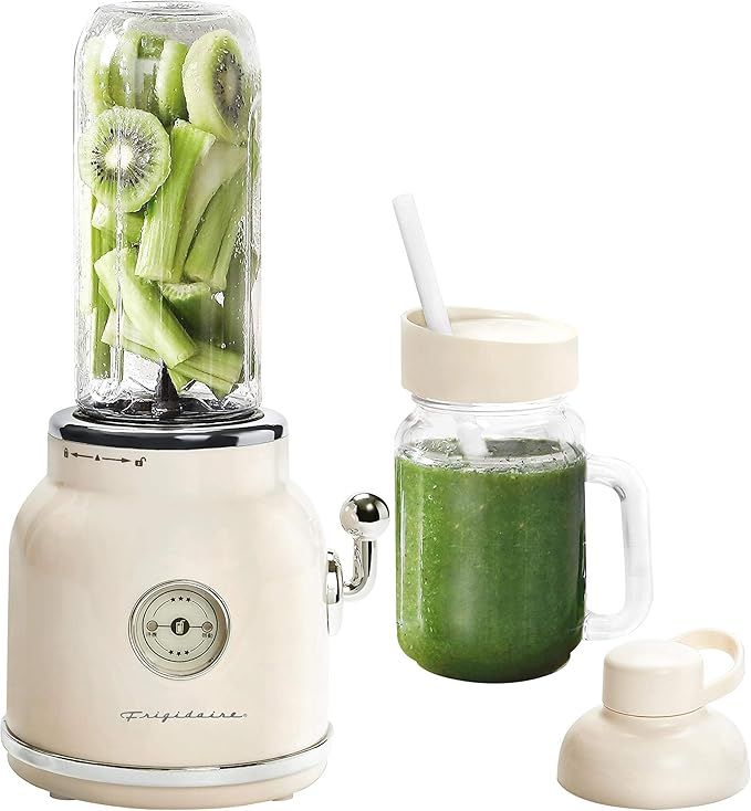 FRIGIDAIRE ESMM100-CREAM Retro Smoothie Maker Blender with Mason Jar, Perfect for Shakes and Smoo... | Amazon (US)