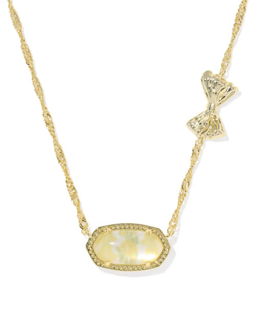 Kendra Scott x LoveShackFancy Bow Gold Elisa Necklace | Kendra Scott