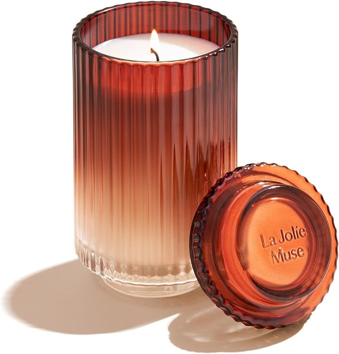 LA JOLIE MUSE Sandalwood Rose Candle, 19 Oz Large Scented Candles Gifts for Women, Natural Soy Ca... | Amazon (US)