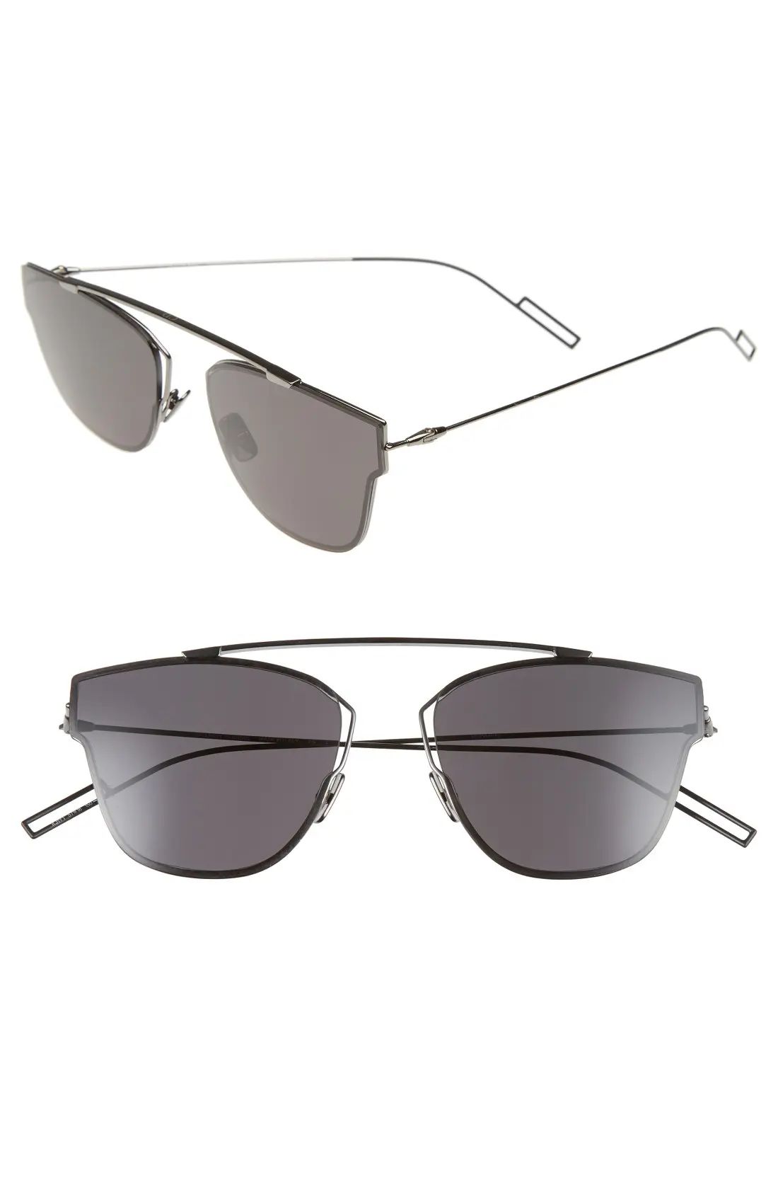 57mm Semi Rimless Sunglasses | Nordstrom