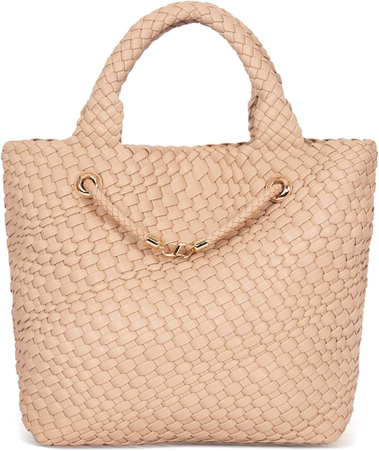 Woven Bags for Women, Vegan Leather Tote Bag Large Woven Purse Travel Handbag Woven Crossbody Bag... | Amazon (US)