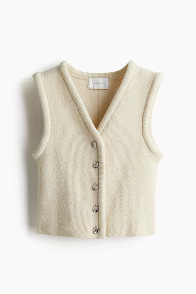 H & M - Knit Vest - Beige | H&M (US + CA)