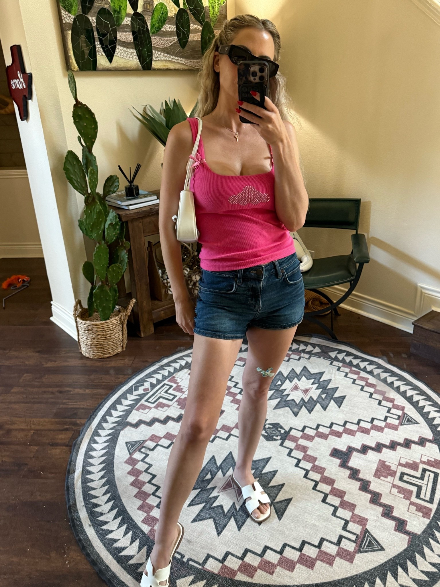 Wish I could tag the Wrangler shorts, but I cannot find them! Top is size S