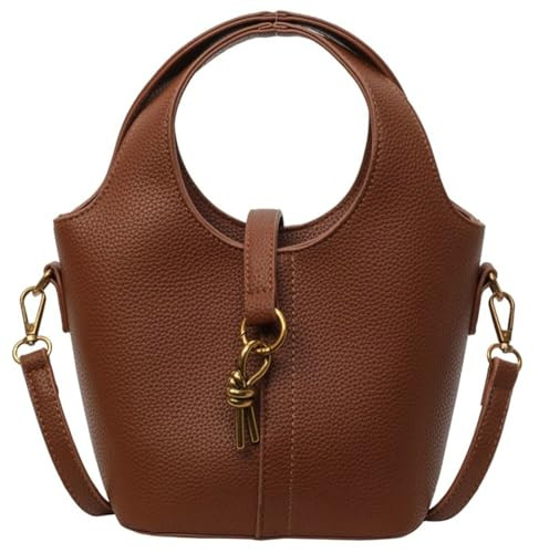 Women Bucket Bag PU Leather Hobo Bags Fashion Shoulder Crossbody Vintage Tote Small Handabg Purse | Amazon (US)