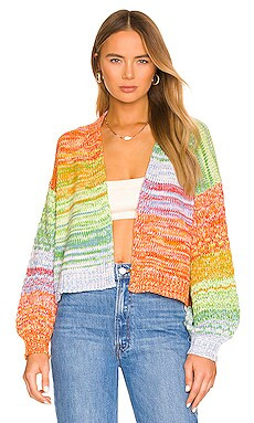 525 Ombre Cardigan in Papaya Multi from Revolve.com | Revolve Clothing (Global)
