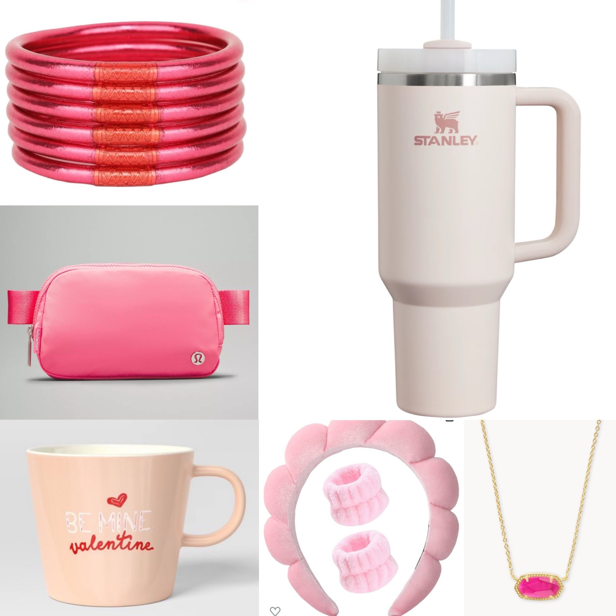 Valentine’s Day / Galentines Day Gift Guide
Ideas
Pink Budhagirl bangles
Lululemon pink everywhere belt bag
Target code mug
Red heart
Stanley cup
Rose quartz
Kendra Scott necklace
Hot pink
Headband
Terry cloth 
Wristbands for washing face
Amazon finds
Affordable 
Daughter
Teenager
Mom
Sister
Friend
Vday gift exchangee

#LTKGiftGuide #LTKfindsunder50 #LTKitbag
