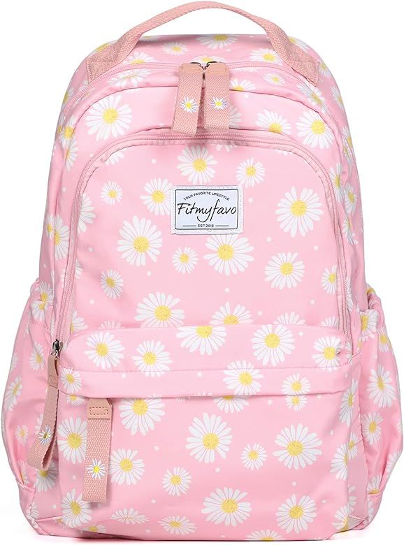 FITMYFAVO Backpack for Girls Elementary Middle School Bookbag Travel Daypacks for Teens Students Dur | Amazon (US)