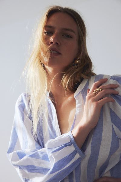 Tiered Linen-blend Dress | H&M (US + CA)