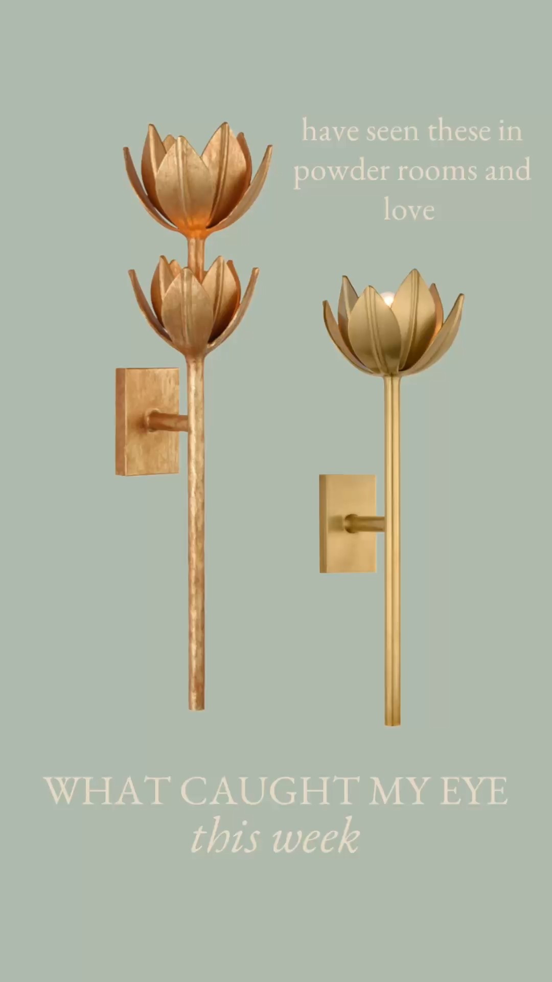 Sconces for powder room, stairwell, hallway gold accents home decor visual comfort sale

#LTKHome #LTKSaleAlert