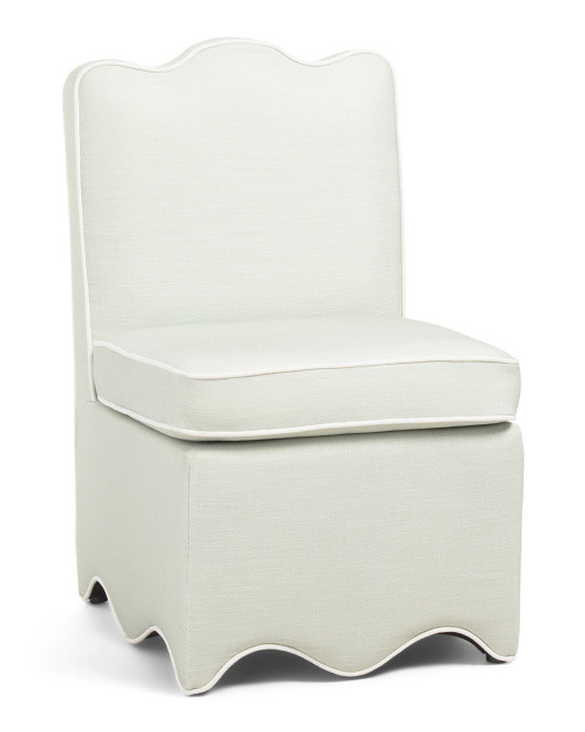 21x33 Scalloped Bottom Skirted Dining Chair | TJ Maxx