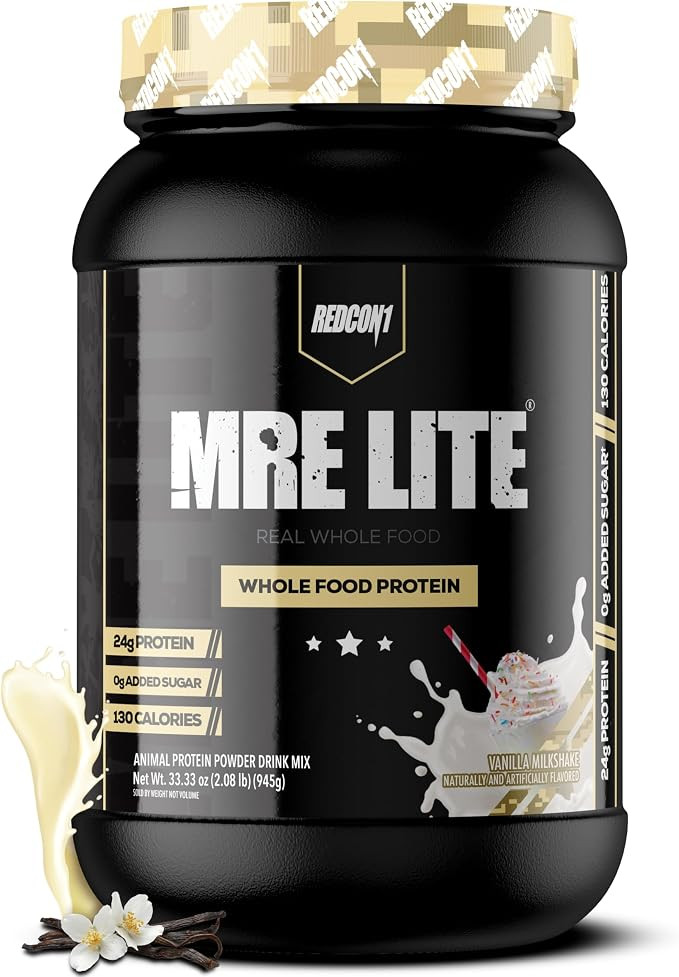 REDCON1 MRE Lite Meal Replacement Powder, Vanilla Milkshake - Animal Based Whole Food Protein Ble... | Amazon (CA)
