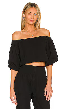 Bobi Off the Shoulder Top in Black from Revolve.com | Revolve Clothing (Global)