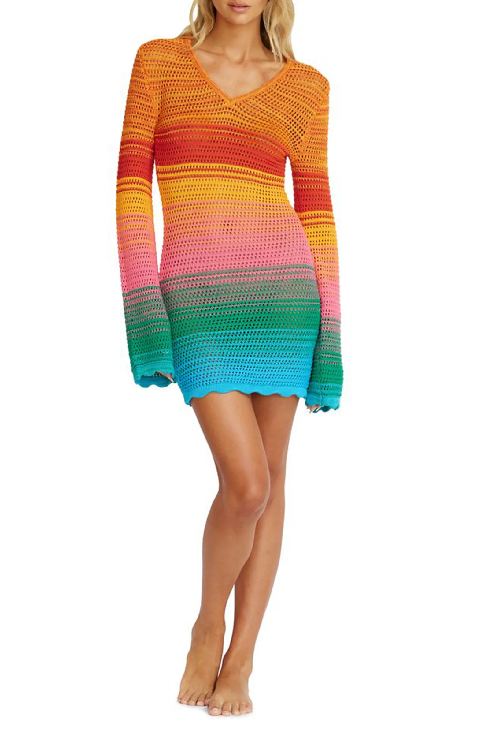 PQ SWIM Maeve Long Sleeve Cotton Cover-Up Tunic | Nordstrom | Nordstrom