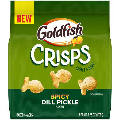 Goldfish Crisps Spicy Dill Pickle Crackers - 6.25oz | Target