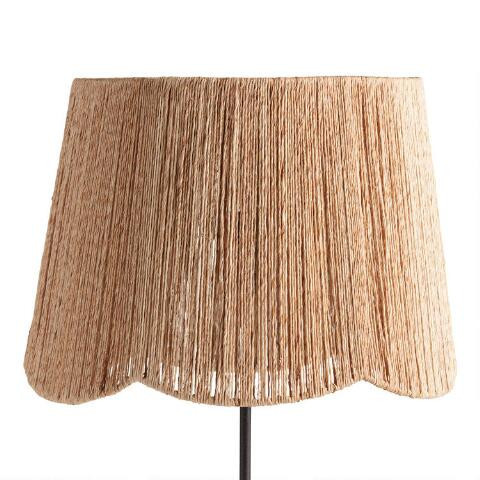 Natural Jute Rope Scalloped Table Lamp Shade | World Market