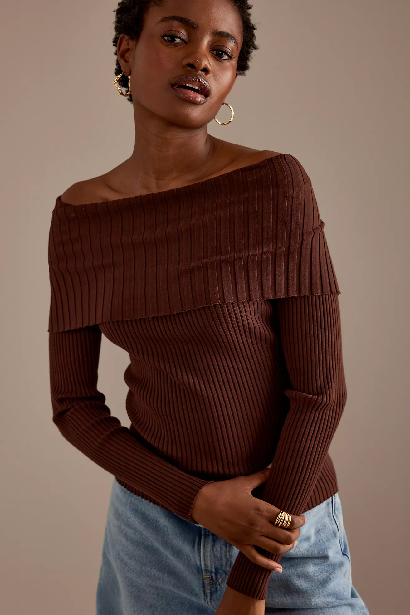 By Anthropologie Bardot Knitted Long-Sleeve Top | Anthropologie (UK)