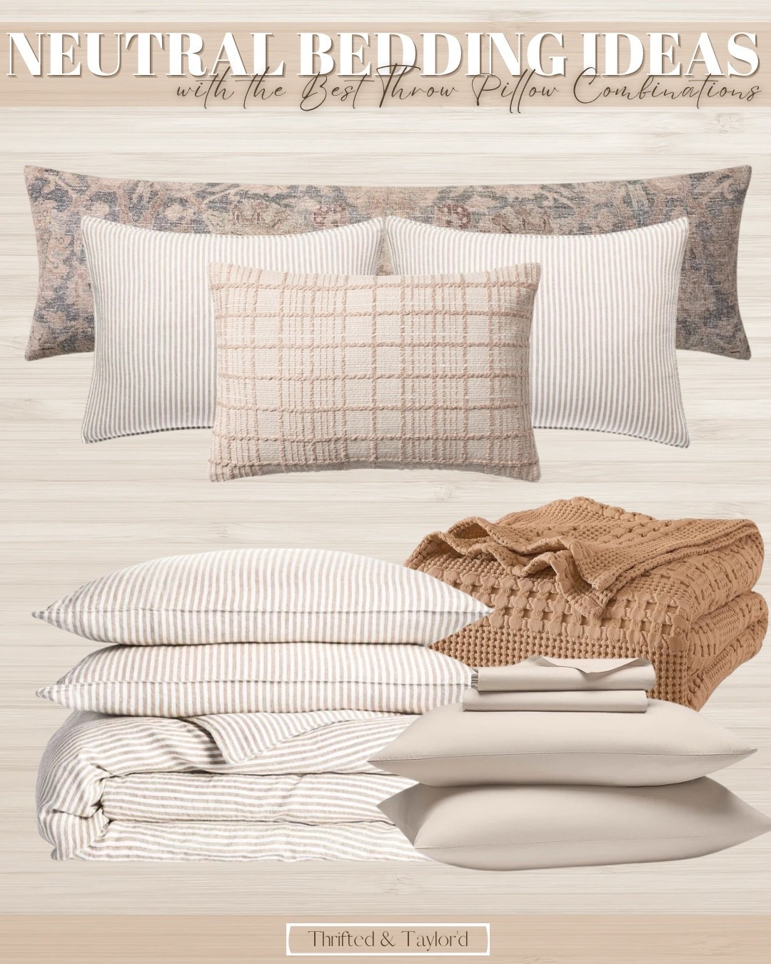 This is one of those bedding combinations that just works every time.

A neutral base layered with a mix of soft patterns, subtle stripes, and texture creates that cozy, pulled-together look without feeling like too much. It’s simple, but it has enough variation to keep it from falling flat.

The key is keeping everything in a similar tone while mixing in different textures and scales. That balance is what makes it feel relaxed and effortless instead of overly styled.

Everything is linked here to get that same soft, layered neutral look if you’re wanting to recreate something similar.  @Brooklinen 

#LTKHome