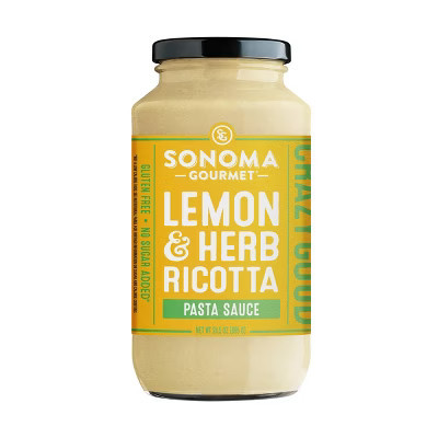 Sonoma Gourmet Lemon & Herb Ricotta Gluten Free Pasta Sauce - 24.5oz | Target