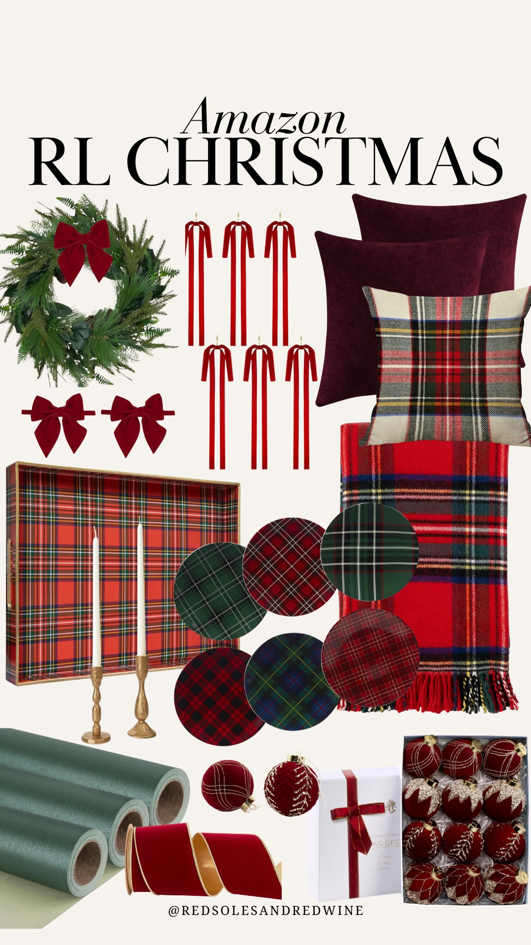 Amazon Ralph Lauren inspired Christmas finds. RL christmas aesthetic, amazon christmas decor, holiday home decor 

 #LTKHoliday #LTKHome #LTKFindsUnder100