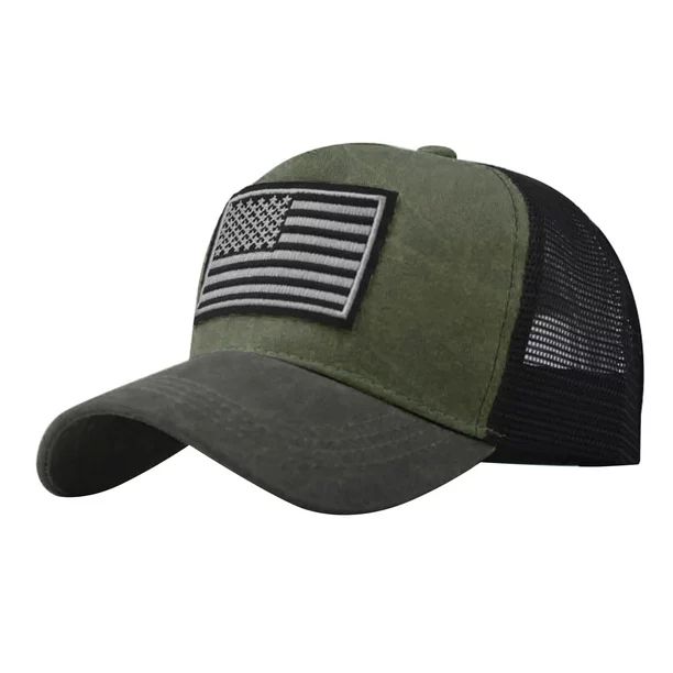 Vintage Trucker Hats for Men American Flag Patch Breathable Mesh Classic Baseball Caps Adjust Cot... | Walmart (US)