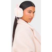 Cream Faux Fur Bow Detail Ear Muffs | PrettyLittleThing US