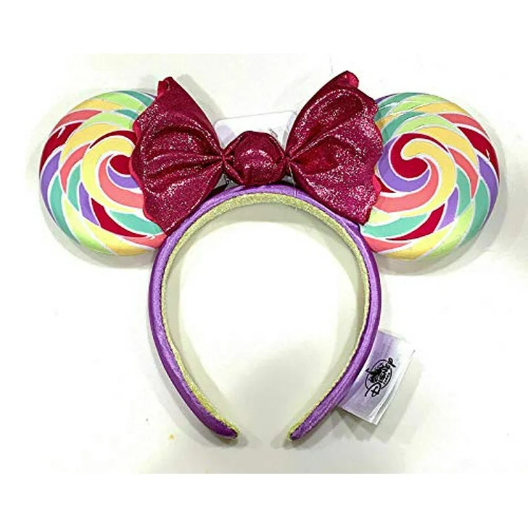 Disney Parks Minnie Mouse Lollipop Ears Swirl Candy Bow Headband Ears | Walmart (US)