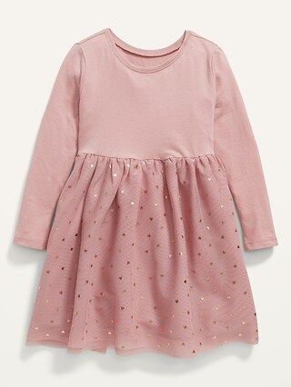 Fitted Long-Sleeve Tutu Dress for Toddler Girls | Old Navy (US)