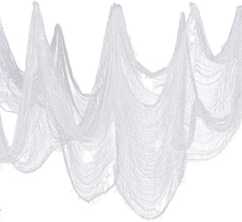 HOOJO 394x30 Inch Halloween Large Creepy Cloth Decoration, Scary Halloween Decoration Indoor, Whi... | Amazon (US)